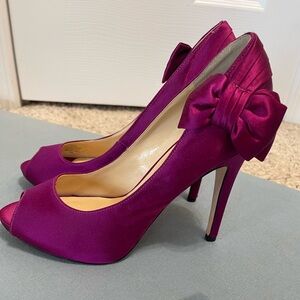Ivanka Trump Magenta Peep-Toe Heels